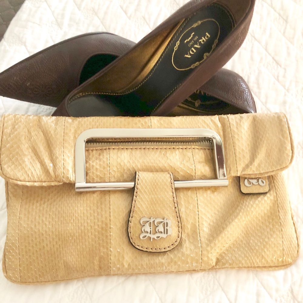 Leonello Borghi NY Snakeskin clutch